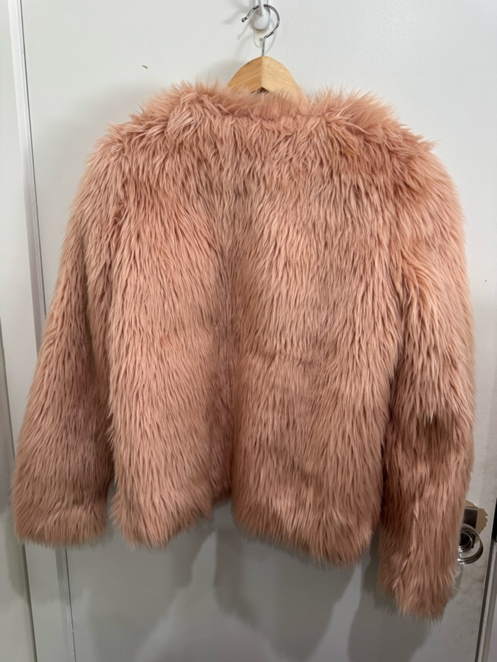 Chelsea28 Blush Pink Faux Fur Coat - Picture 3 of 5